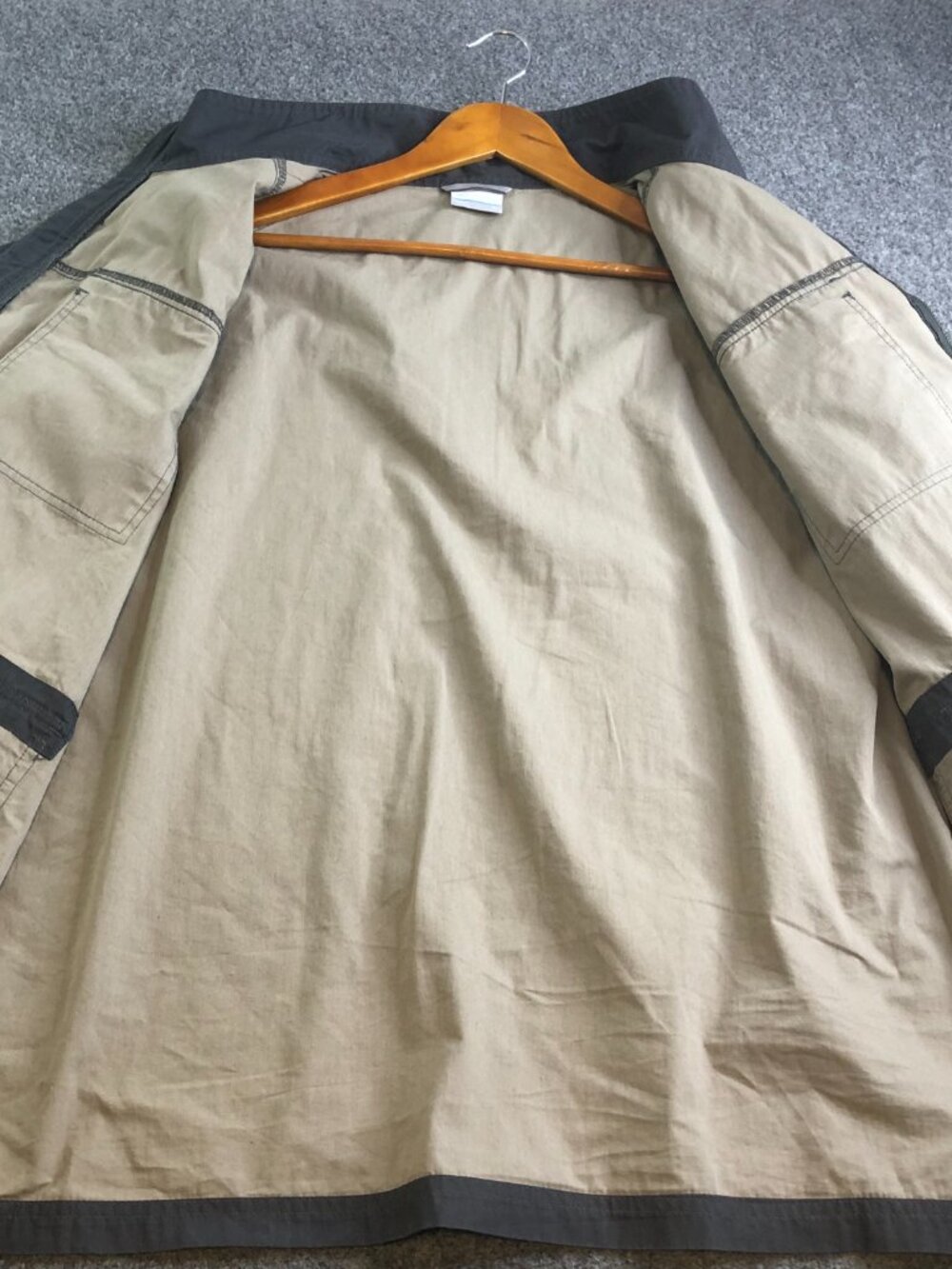 Columbia Bear Creek Mens Jacket XL Gray Lightweight Zip Snap Utility Pockets - Picture 12 of 13